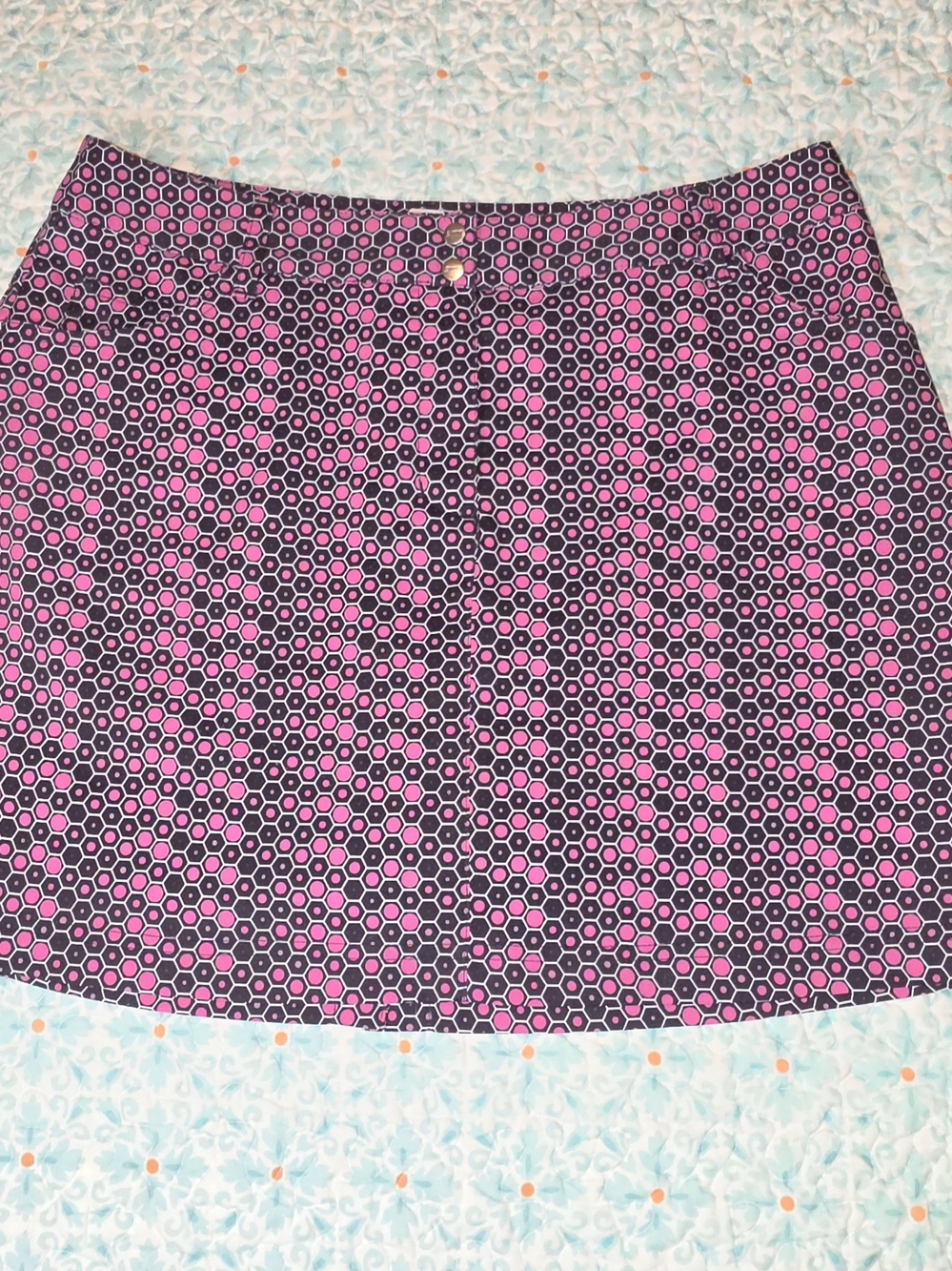 Slazenger Pink and Black Geometric Skort
